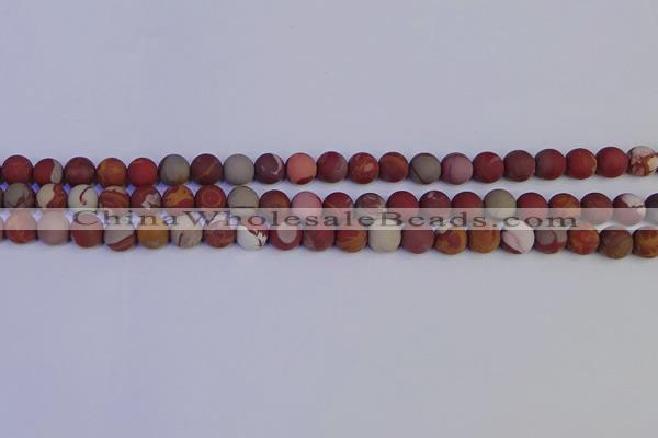 CNJ301 15.5 inches 6mm round matte noreena jasper beads wholesale