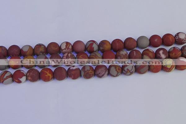 CNJ304 15.5 inches 12mm round matte noreena jasper beads wholesale