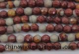 CNJ35 15.5 inches 4mm faceted round noreena jasper beads