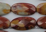 CNJ51 15.5 inches 15*30mm faceted oval noreena jasper beads