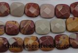CNJ58 15.5 inches 12*12mm faceted square noreena jasper beads