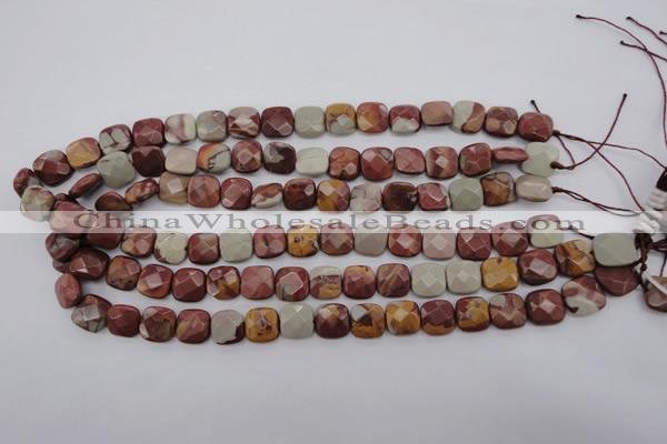 CNJ58 15.5 inches 12*12mm faceted square noreena jasper beads