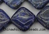 CNL1136 15.5 inches 20*20mm diamond lapis lazuli gemstone beads