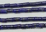 CNL1269 15.5 inches 3*6mm tube natural lapis lazuli beads