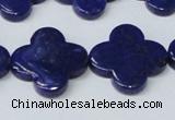 CNL1283 15.5 inches 20mm flower natural lapis lazuli beads