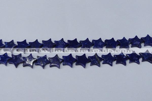 CNL1286 15.5 inches 18mm star natural lapis lazuli beads