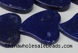 CNL1291 15.5 inches 31*33mm heart natural lapis lazuli beads