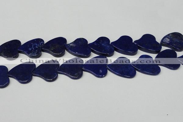 CNL1291 15.5 inches 31*33mm heart natural lapis lazuli beads