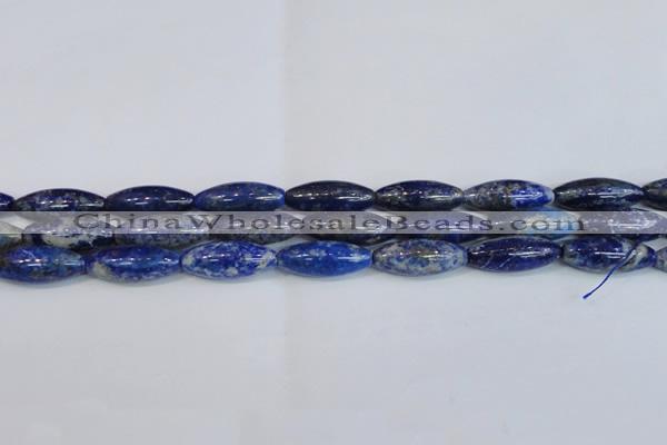 CNL1601 15.5 inches 12*30mm rice lapis lazuli gemstone beads