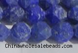 CNL1668 15.5 inches 12mm faceted nuggets matte lapis lazuli beads