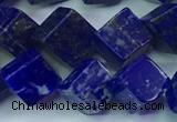 CNL1671 15.5 inches 9*9mm cube lapis lazuli gemstone beads