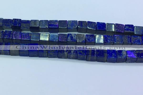 CNL1675 15.5 inches 9*9mm cube lapis lazuli gemstone beads