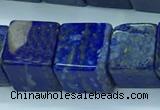 CNL1676 15.5 inches 11*11mm cube lapis lazuli gemstone beads