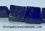 CNL1678 15.5 inches 11*11mm - 12*12mm square lapis lazuli beads