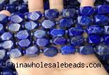 CNL1688 4mm round & 8*12mm - 11*15mm faceted nuggets lapis lazuli beads