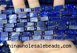 CNL1689 4mm round & 5*10mm - 6*12mm cuboid lapis lazuli beads