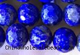 CNL1707 15.5 inches 8mm faceted round lapis lazuli beads