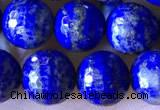 CNL1709 15.5 inches 8mm faceted round lapis lazuli beads