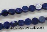 CNL240 15.5 inches 8mm coin natural lapis lazuli beads wholesale