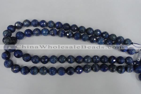 CNL416 15.5 inches 12mm faceted round natural lapis lazuli gemstone beads