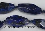 CNL443 15.5 inches 13*30mm faceted nuggets natural lapis lazuli beads