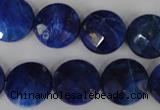 CNL473 15.5 inches 16mm faceted coin natural lapis lazuli beads