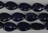 CNL501 15.5 inches 10*14mm flat teardrop natural lapis lazuli beads