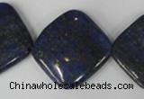 CNL527 15.5 inches 25*25mm diamond natural lapis lazuli gemstone beads