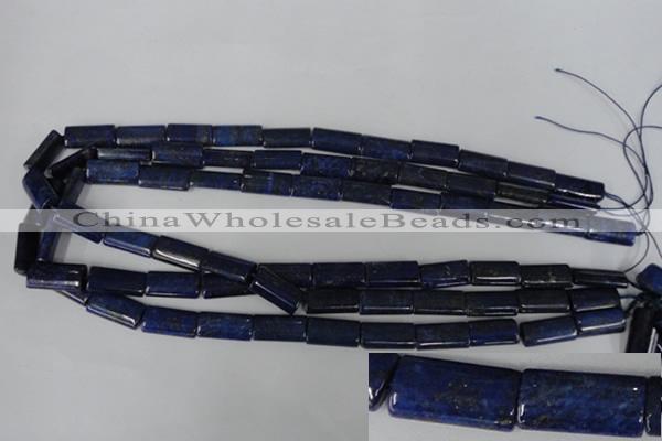 CNL541 15.5 inches 8*16mm flat tube natural lapis lazuli gemstone beads