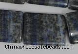 CNL547 15.5 inches 22*30mm flat tube natural lapis lazuli gemstone beads
