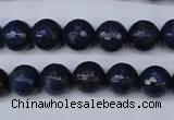 CNL603 15.5 inches 10mm faceted round natural lapis lazuli gemstone beads