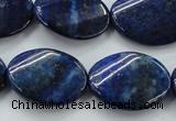 CNL704 15.5 inches 18*25mm twisted oval natural lapis lazuli beads