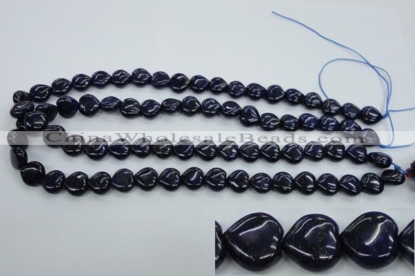CNL932 15.5 inches 12*12mm heart natural lapis lazuli gemstone beads