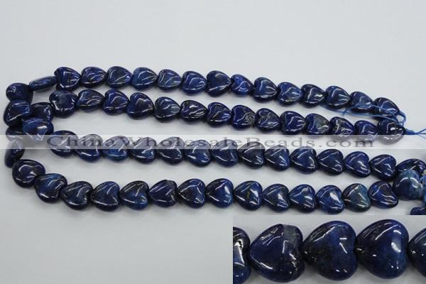 CNL934 15.5 inches 15*15mm heart natural lapis lazuli gemstone beads