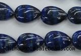 CNL956 15.5 inches 13*18mm flat teardrop natural lapis lazuli beads