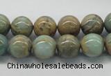 CNS03 16 inches 12mm round natural serpentine jasper beads wholesale