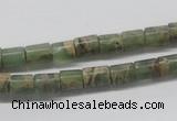 CNS07 16 inches 6*8mm cylinder natural serpentine jasper beads