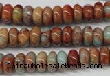 CNS130 15.5 inches 6*10mm rondelle natural serpentine jasper beads