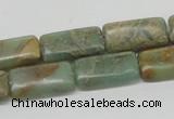 CNS19 16 inches 10*20mm rectangle natural serpentine jasper beads