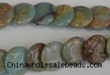 CNS191 15.5 inches 14mm flat round natural serpentine jasper beads