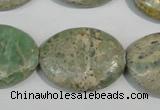 CNS244 15.5 inches 22*30mm oval natural serpentine jasper beads