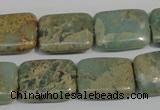 CNS256 15.5 inches 15*20mm rectangle natural serpentine jasper beads