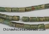 CNS274 15.5 inches 5*7mm tube natural serpentine jasper beads