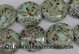 CNS288 15.5 inches 18mm flat round natural serpentine jasper beads