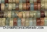 CNS318 15.5 inches 2.5*4mm heishi serpentine jasper beads