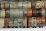 CNS319 15.5 inches 3*6mm heishi serpentine jasper beads