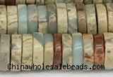 CNS321 15.5 inches 3*10mm heishi serpentine jasper beads