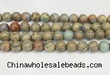 CNS335 15.5 inches 14mm round serpentine jasper beads wholesale