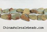 CNS359 25*35mm - 35*45mm freefrom serpentine jasper slab beads