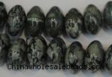 CNS415 15.5 inches 10*16mm rondelle natural serpentine jasper beads